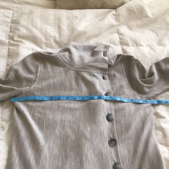 Theory Gray Kila Preen Moto Cardigan button up collar Jacket L - Picture 9 of 10